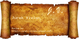 Jurek Vivien névjegykártya